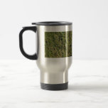 Grass with leaves background coffee mugs