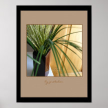 Grasses and Sculpted Door Poster