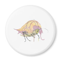 Grasshopper Grey with Crutch Fridge Magnet