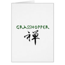 Grasshopper with "Zen" symbol Cards