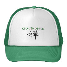 Grasshopper with "Zen" symbol Hats