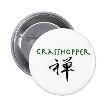 Grasshopper with "Zen" symbol Pin