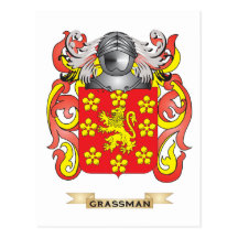 Grassman Coat of Arms (Family Crest) Postcards