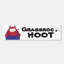 Grassroot Hoot Bumper Stickers