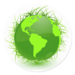 GRASSY GREEN PLANET stickers