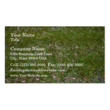 Grassy ground texture business card template