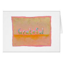 Grateful - colourful art of gratitude appreciation cards