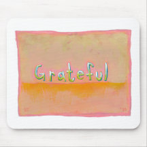 Grateful - colourful art of gratitude appreciation mousepad