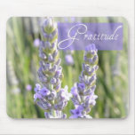 Gratitude Lavender Floral Mousepad