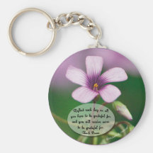 Gratitude - oxalide blanche petite oseille rose Ke Porte-clefs