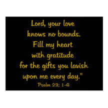 gratitude psalm postcard