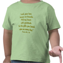 gratitude psalm t shirts