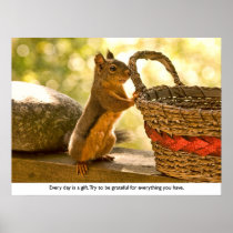 Gratitude Squirrel Print
