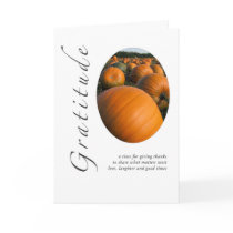 Gratitude Thanksgiving Pumpkins cards