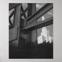 Gratte-ciel en acier de construction d'architectur posters