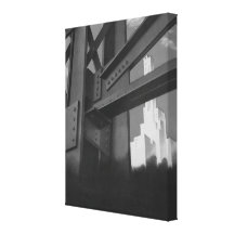 Gratte-ciel en acier de construction d'architectur impression sur toile