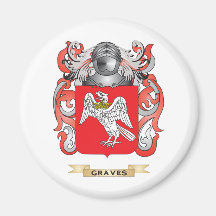 Graves Coat of Arms (Family Crest) Refrigerator Magnet
