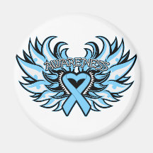 Graves Disease Awareness Heart Wings.png Fridge Magnet
