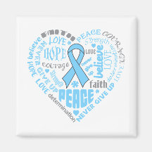 Graves Disease Awareness Heart Words Fridge Magnet