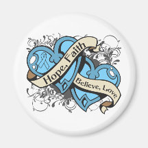 Graves Disease Hope Faith Dual Hearts Magnet