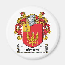 Graves Family Crest Magnets