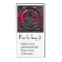 gravestone bookplate shipping labels