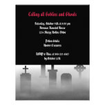 Graveyard fog creepy Gothic dark Halloween party Invitations