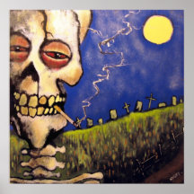 Graveyard Poet Poster by Angry Johnny