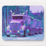 Gravier transportant la route de camion conduisant tapis de souris