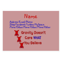 Gravity Doesn't Care Business Card