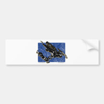 GRAVITY-SLED-in Blue Bumper Stickers