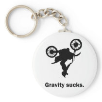 Gravity Sucks Dirt Bike Keychain