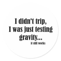 Gravity Works Round Stickers