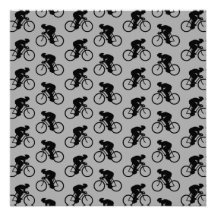 Gray and Black Bicycle Pattern. Announcements