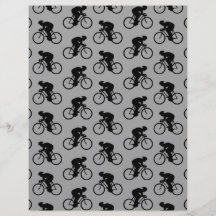 Gray and Black Bicycle Pattern. Flyers