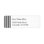 Gray and Black Stripes Custom Address Labels