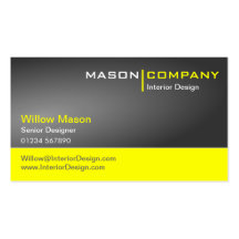 Gray and Yellow Corporate Business Card