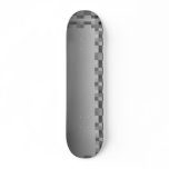Gray, Black and White Squares Pattern. Skateboard Deck