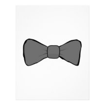 Gray Bow Tie Letterhead Template