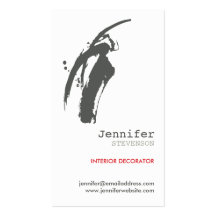 GRAY BRUSHSTROKE BUSINESS CARD TEMPLATE