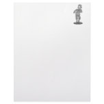 Gray clown on phone letterhead template