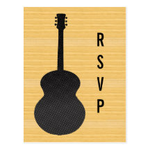Gray Country Guitar RSVP Postcard