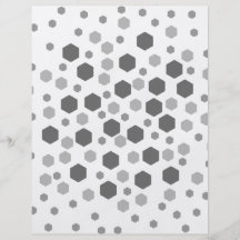 Gray Hexagons Pattern. Full Color Flyer