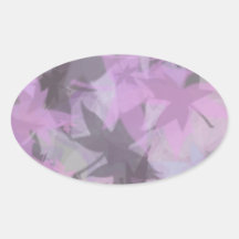 Gray Mauve Mystical Leaf design Sticker