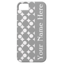 Gray Mod Ball Design with name iPhone 5 Covers