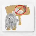 Gray no car pollution mouse pad