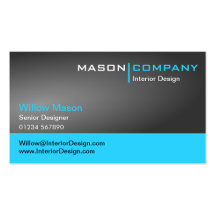 Gray Radial and Turquoise Corporate Business Card