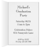 Gray Stripes Custom Folded Invitation Card
