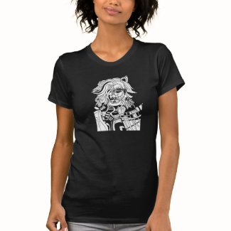 Gray Tshirt featuring Animan Line Drawing