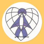 Grayland Daisy Blue Heart Logo stickers